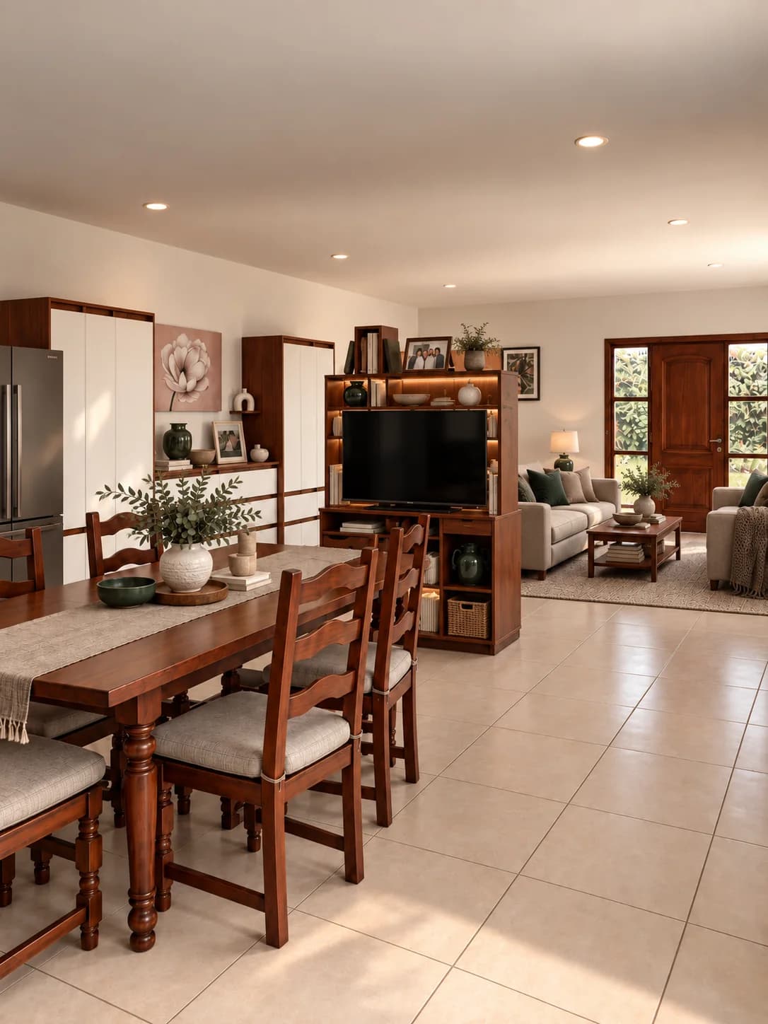 Zona parrilla con tavolo da pranzo nella casa di Tandil, Argentina